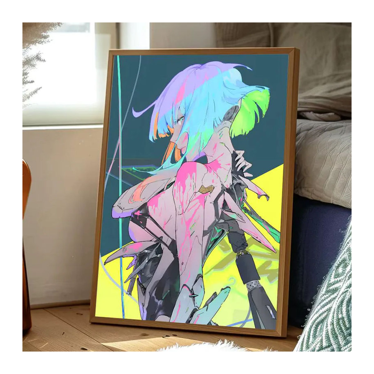 Selbstklebendes Cartoon-Anime-Cyber-Punk-Spiel-Poster von Bilibili, wasserfest, mehrfarbig, rechteckig - Bild 2