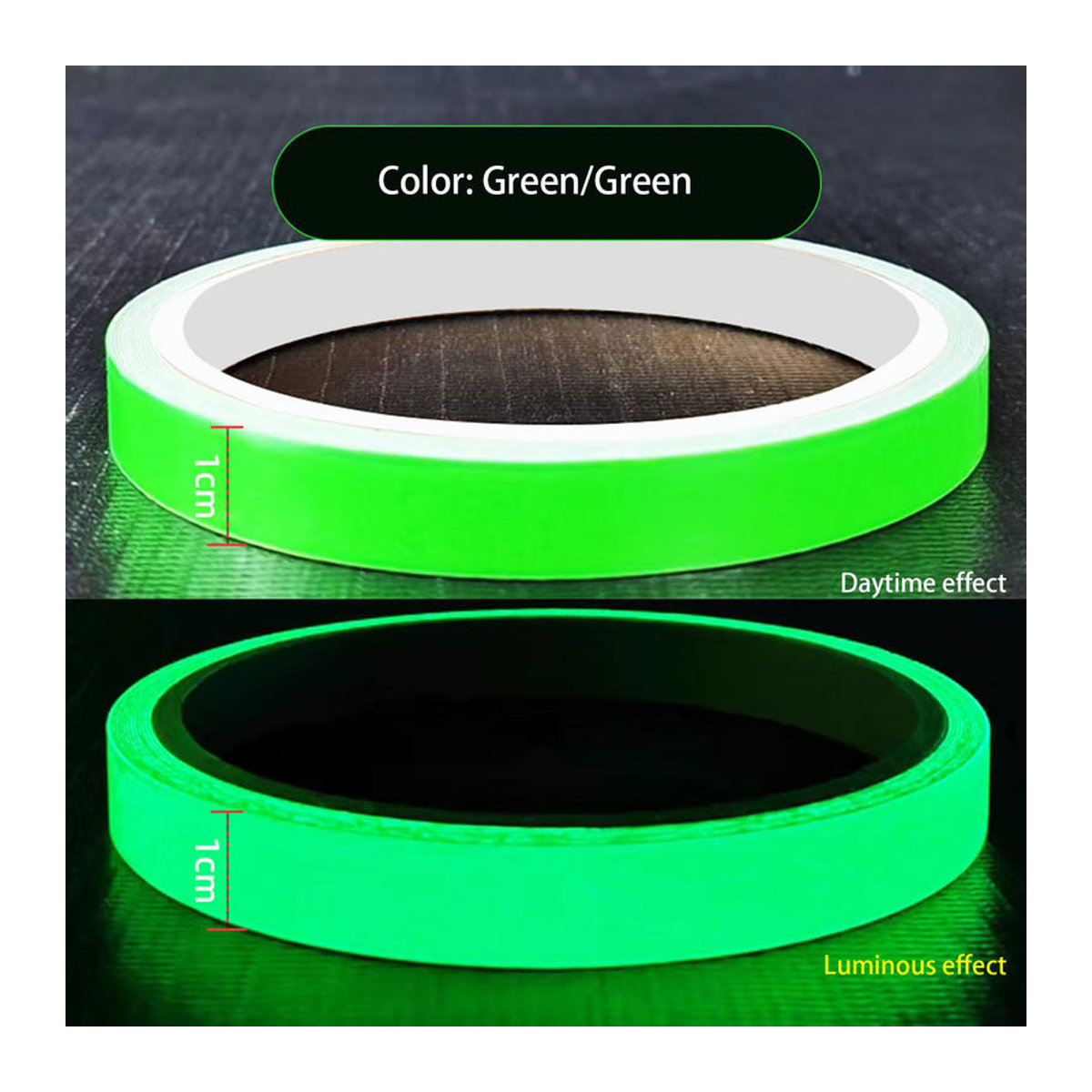 Selbstklebendes fluoreszierendes Klebeband in Grün für Sicherheit und Heimdekoration - Bild 2