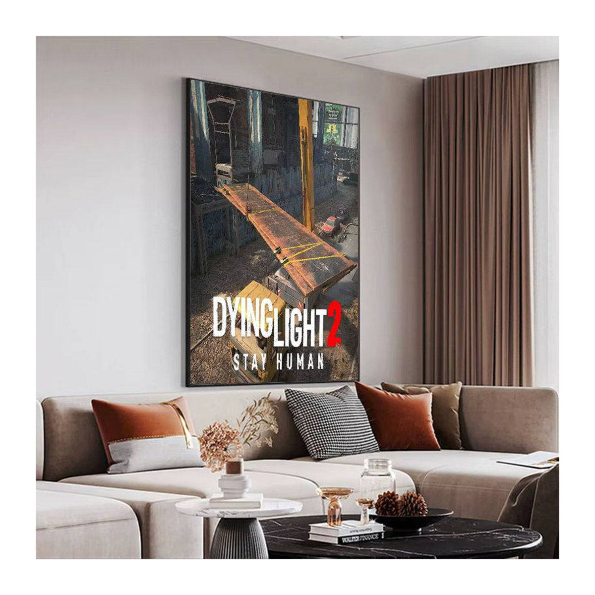 Selbstklebendes Kunstposter Dying Light Whitepaper Druck Wandmalerei in Weiß und Mehrfarbig - Bild 3