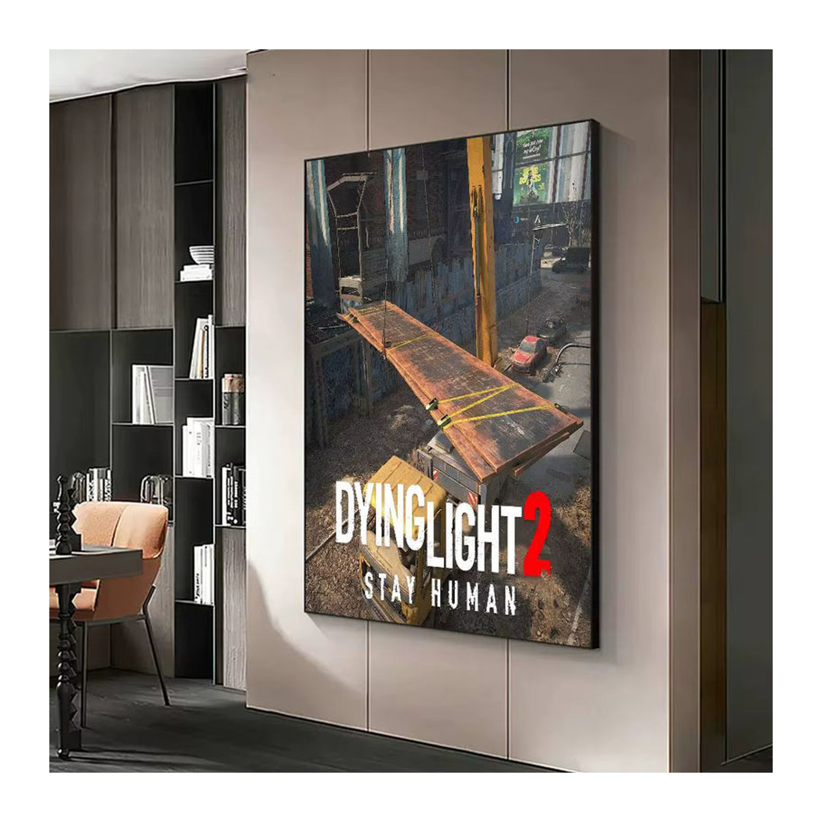 Selbstklebendes Kunstposter Dying Light Whitepaper Druck Wandmalerei in Weiß und Mehrfarbig - Bild 4