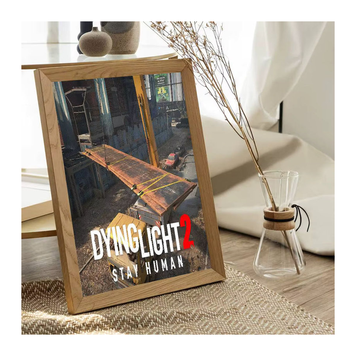 Selbstklebendes Kunstposter Dying Light Whitepaper Druck Wandmalerei in Weiß und Mehrfarbig - Bild 5