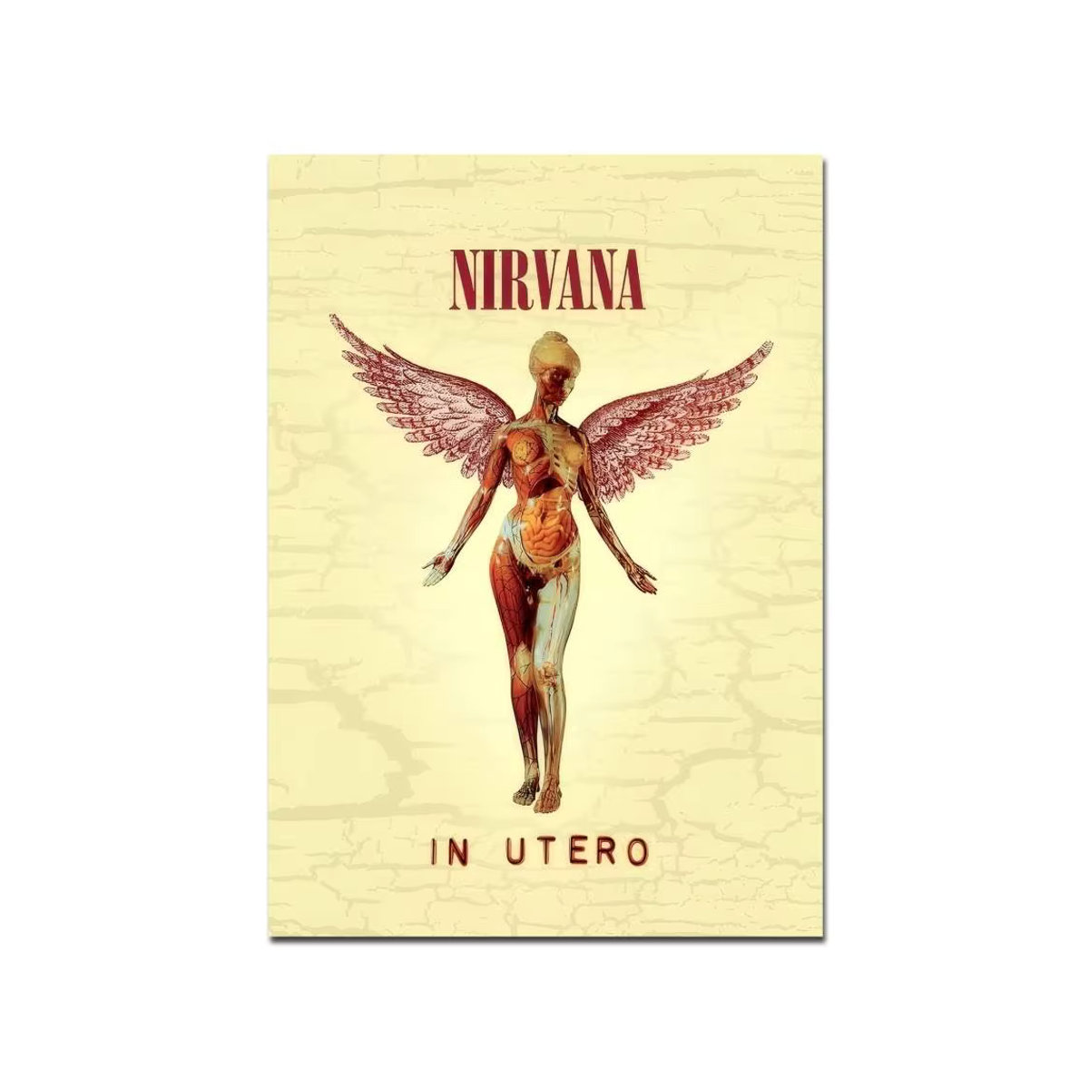 Selbstklebendes Kunstposter Nirvana Album Wandkunst auf weißem Kraftpapier, mehrfarbig, rechteckig, Vintage-Stil - Bild 7