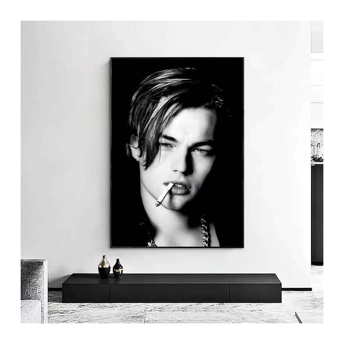 Selbstklebendes Leonardo DiCaprio Wandposter in Hochformat, mehrfarbiges Porträt für moderne ästhetische Dekoration - Bild 5