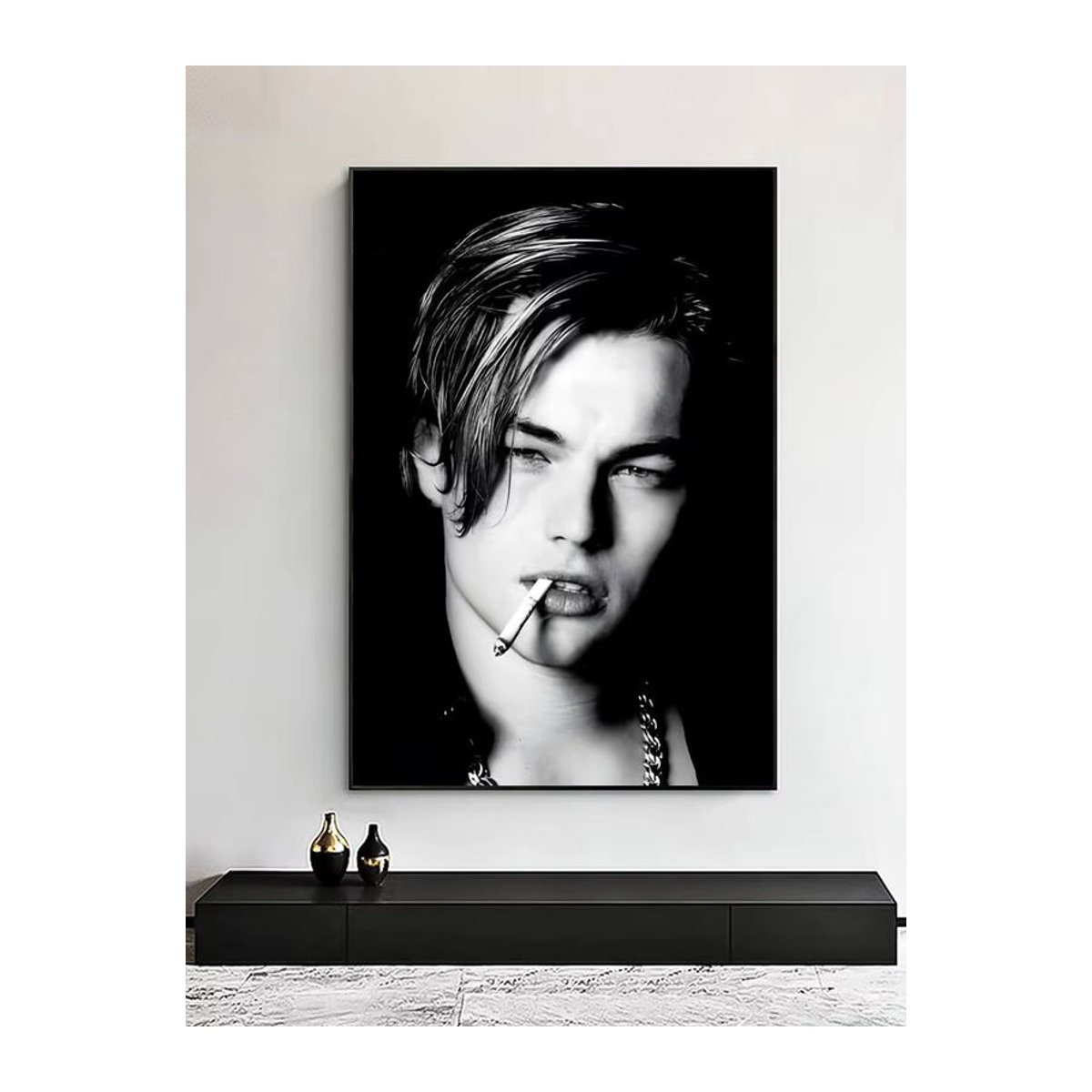 Selbstklebendes Leonardo DiCaprio Wandposter in Hochformat, mehrfarbiges Porträt für moderne ästhetische Dekoration - Bild 7