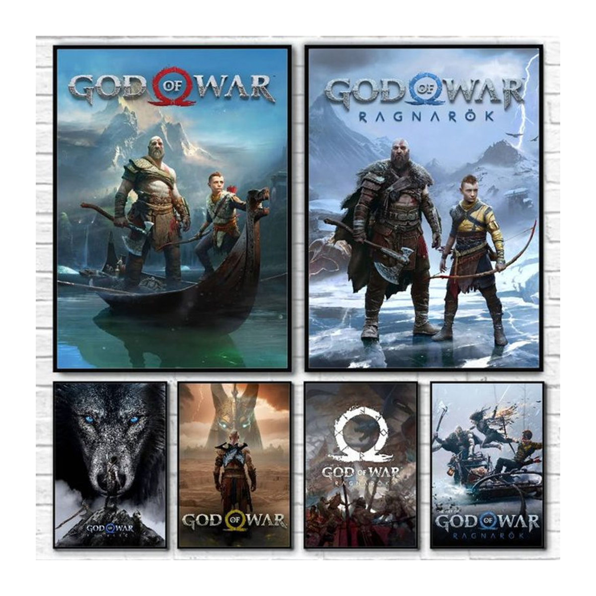 Selbstklebendes Wandposter God of War Ragnarok Wandkunst für dein Zuhause, mehrfarbig - Bild 1