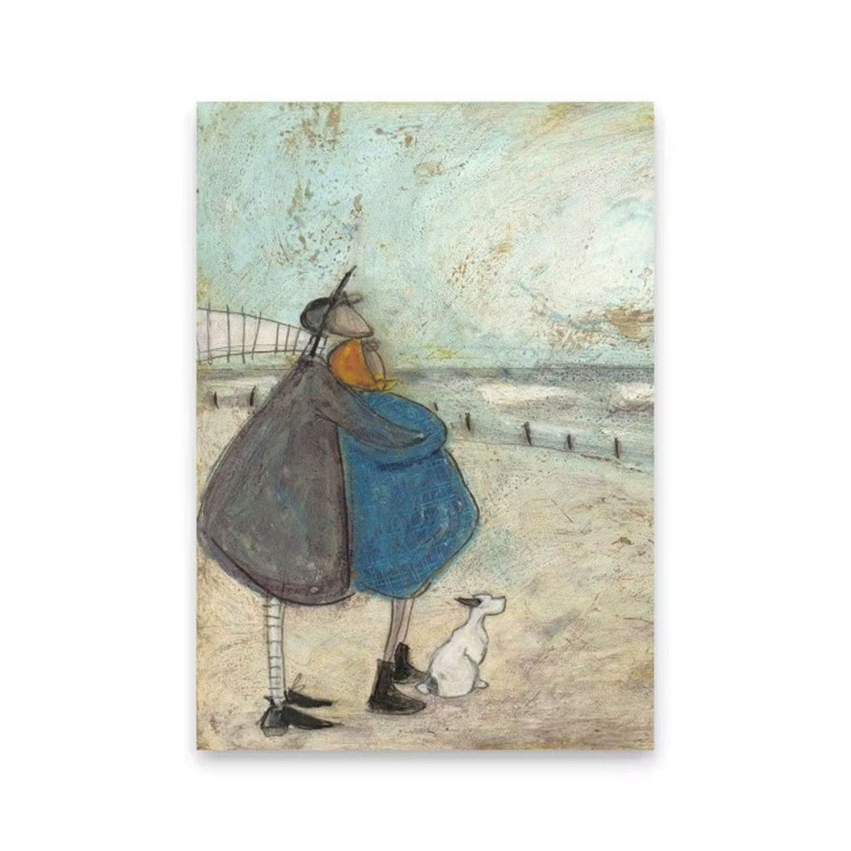 Selbstklebendes Wandposter von Sam Toft in abstrakter Tierdarstellung, mehrfarbig und schwarz, rechteckiges Textil-Poster im Hochformat - Bild 5