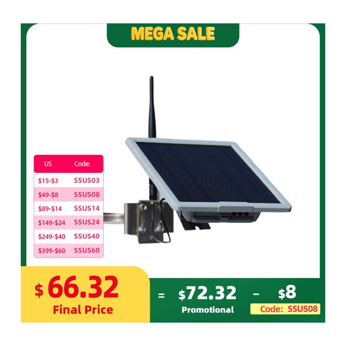 SenseCAP Meshtastic Solar Node Repeater 868MHz Meshcore Mesh LoRa Node mit XIAO nRF52840 Plus, SX1262 LoRa Modul, Grove und L76K GPS in Schwarz - Bild 1