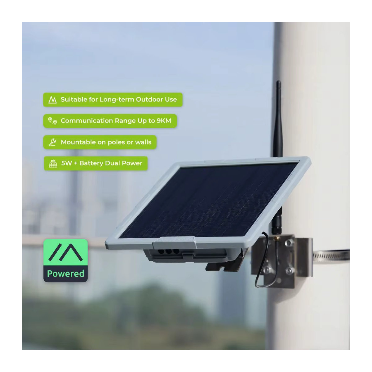 SenseCAP Meshtastic Solar Node Repeater 868MHz Meshcore Mesh LoRa Node mit XIAO nRF52840 Plus, SX1262 LoRa Modul, Grove und L76K GPS in Schwarz - Bild 2