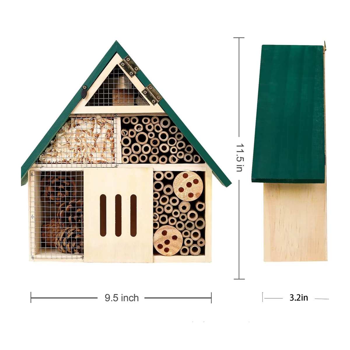 Serenable Insektenhotel aus Holz für Schmetterlinge, Bienen und Marienkäfer als wetterfeste Garten-Dekoration - Bild 5