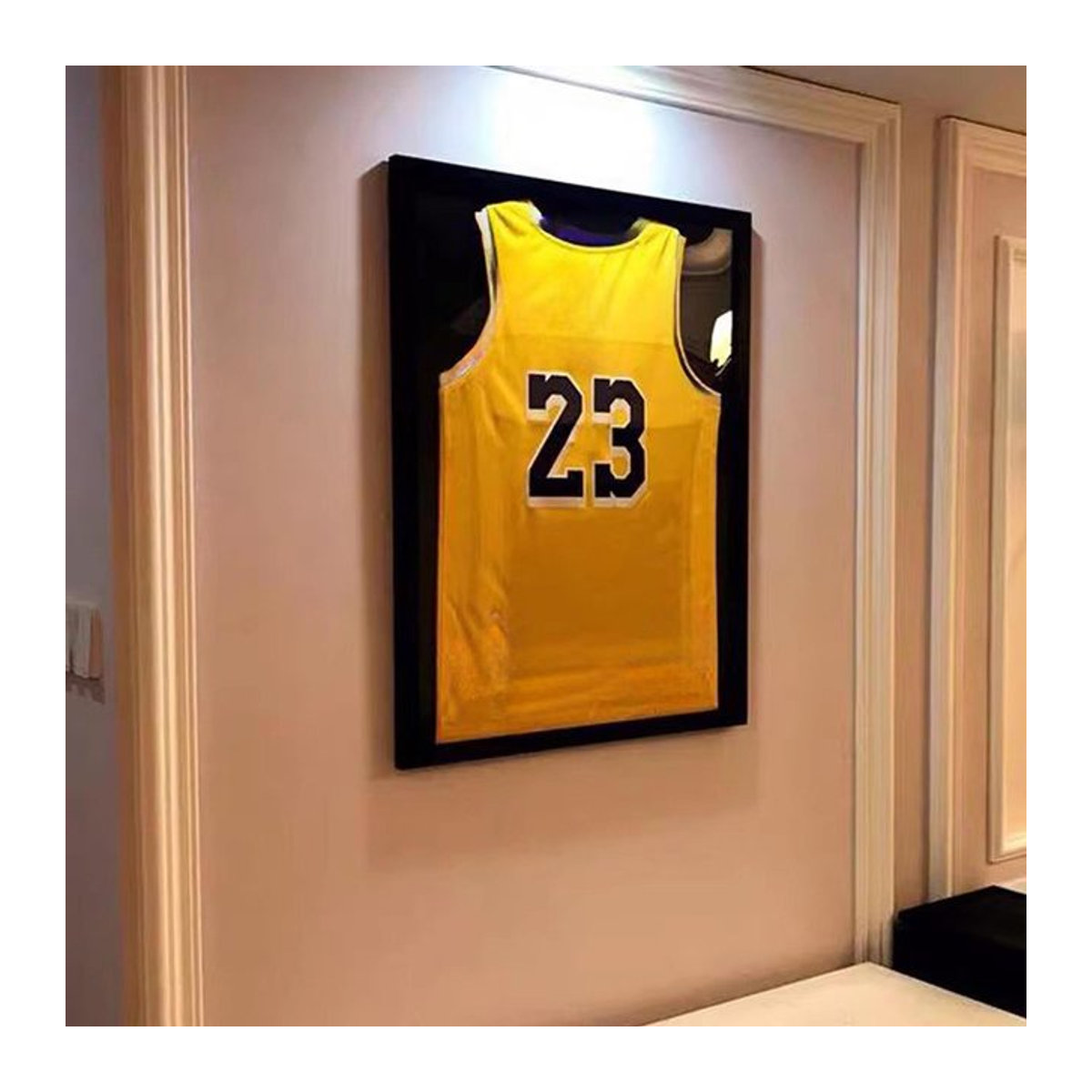 Serenable Jersey Frame Shadow Box aus Holz für Sportshirts und Trikots, Schwarz, B/H: 60 x 60 cm - Bild 1