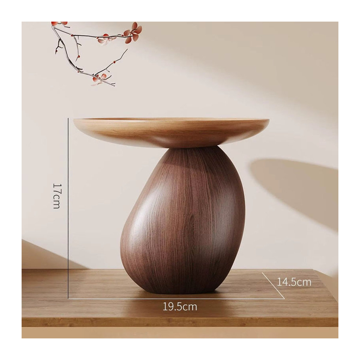 Serenable Schmuck-Organizer aus Holz in Braun als minimalistische Präsentationsschale für Schmuck und Schlüssel - Bild 2