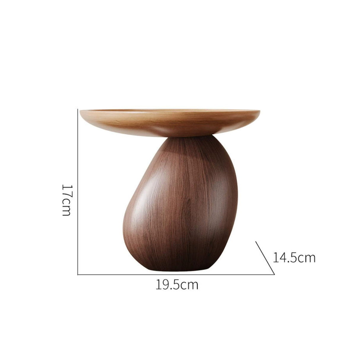 Serenable Schmuck-Organizer aus Holz in Braun als minimalistische Präsentationsschale für Schmuck und Schlüssel - Bild 3