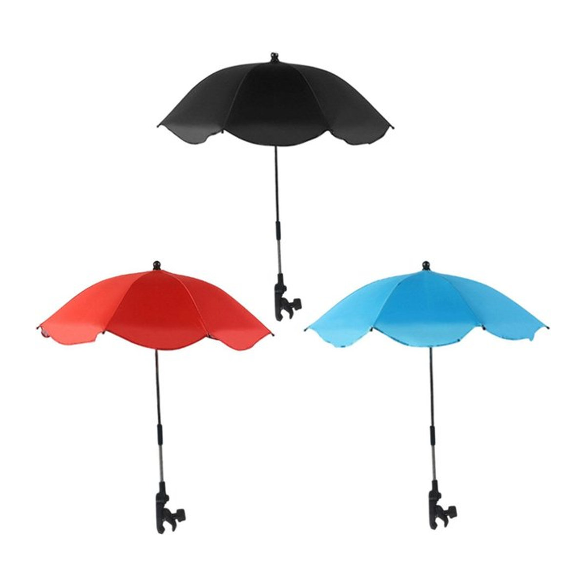 Serenable Strandkorb-Sonnenschirm mit verstellbarer Klemme, wasserdicht, ideal für Camping und Garten - Bild 1