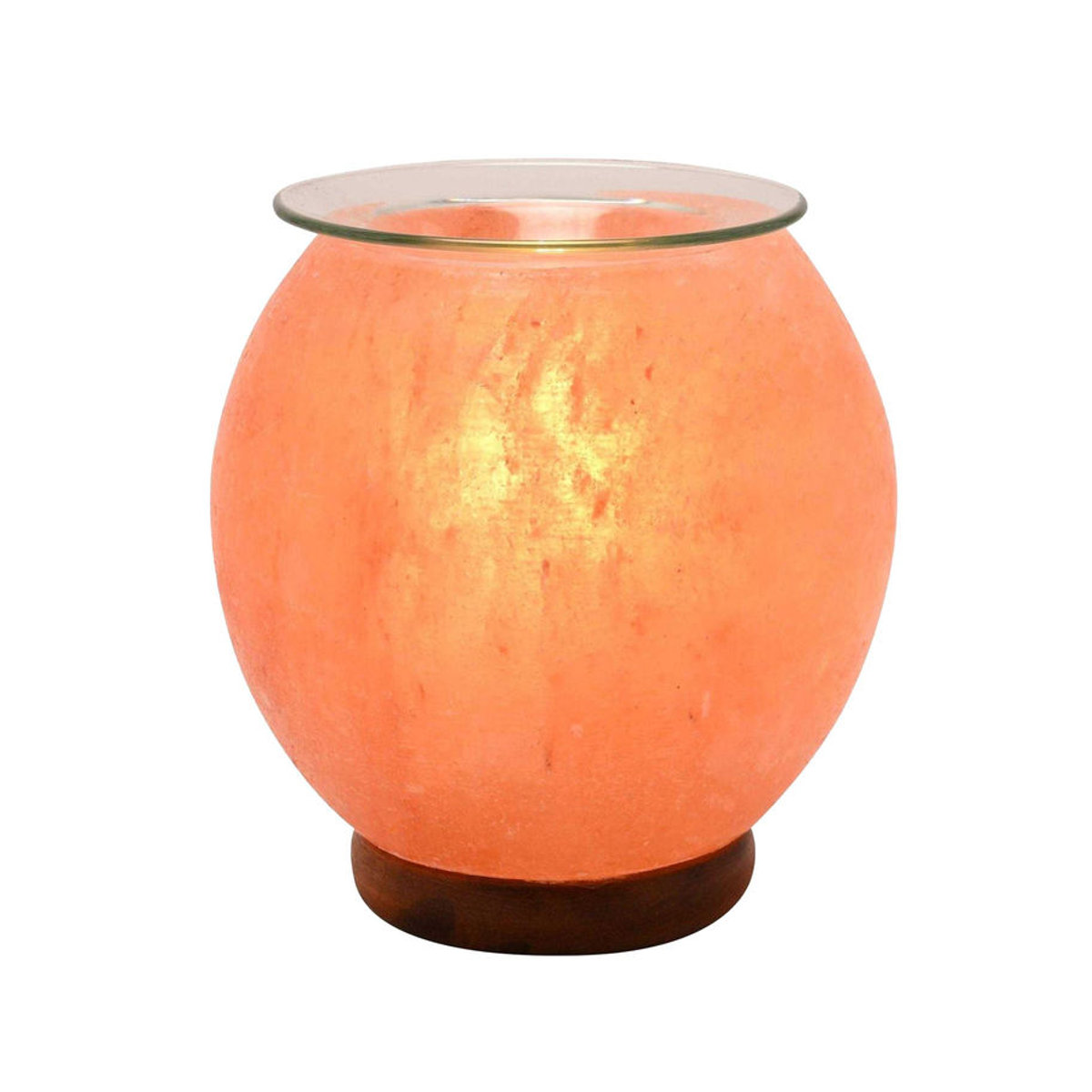 Serenity Himalaya-Salzkugel Duftölbrenner in Orange - Bild 1