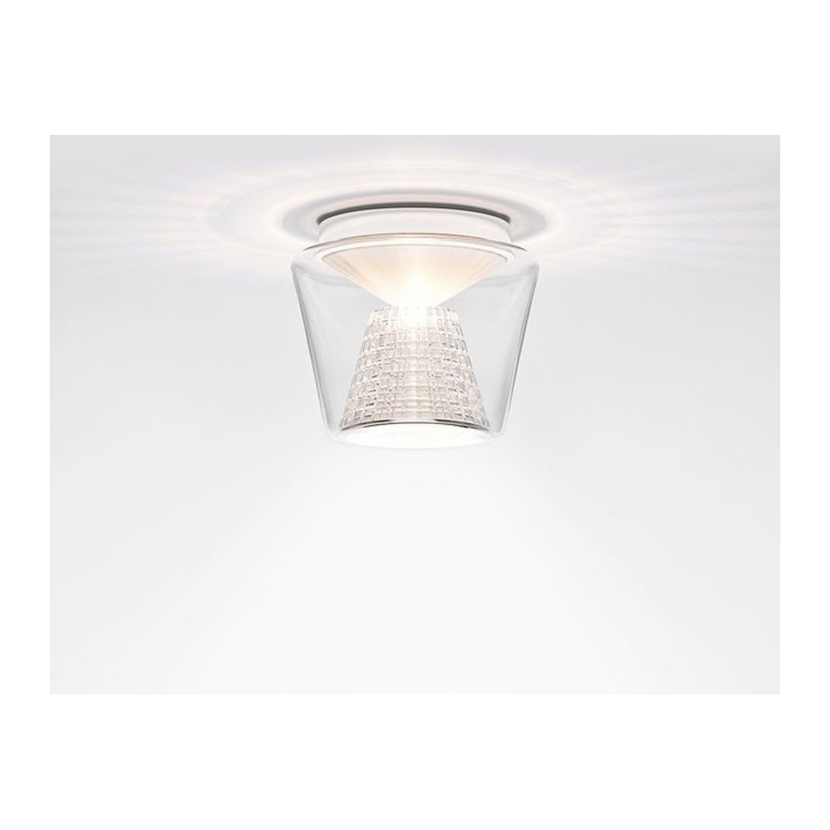 Serien Lighting Annex Ceiling LED-Deckenleuchte mit klarem Glasschirm und Kristall-Reflektor, Warmweiß 2700K, Durchmesser: 22 cm - Bild 1