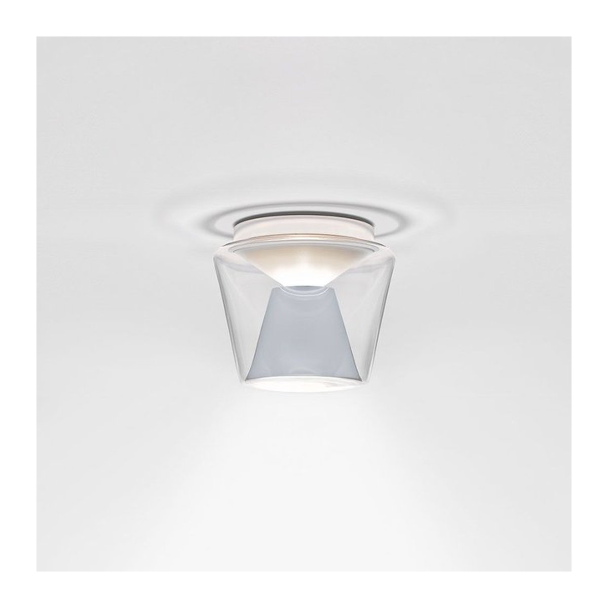 Serien Lighting Annex Ceiling LED-Deckenleuchte mit klarem Glasschirm und poliertem Reflektor in Chrom, Durchmesser: 22 cm, Warmweiß (2700K) - Bild 1