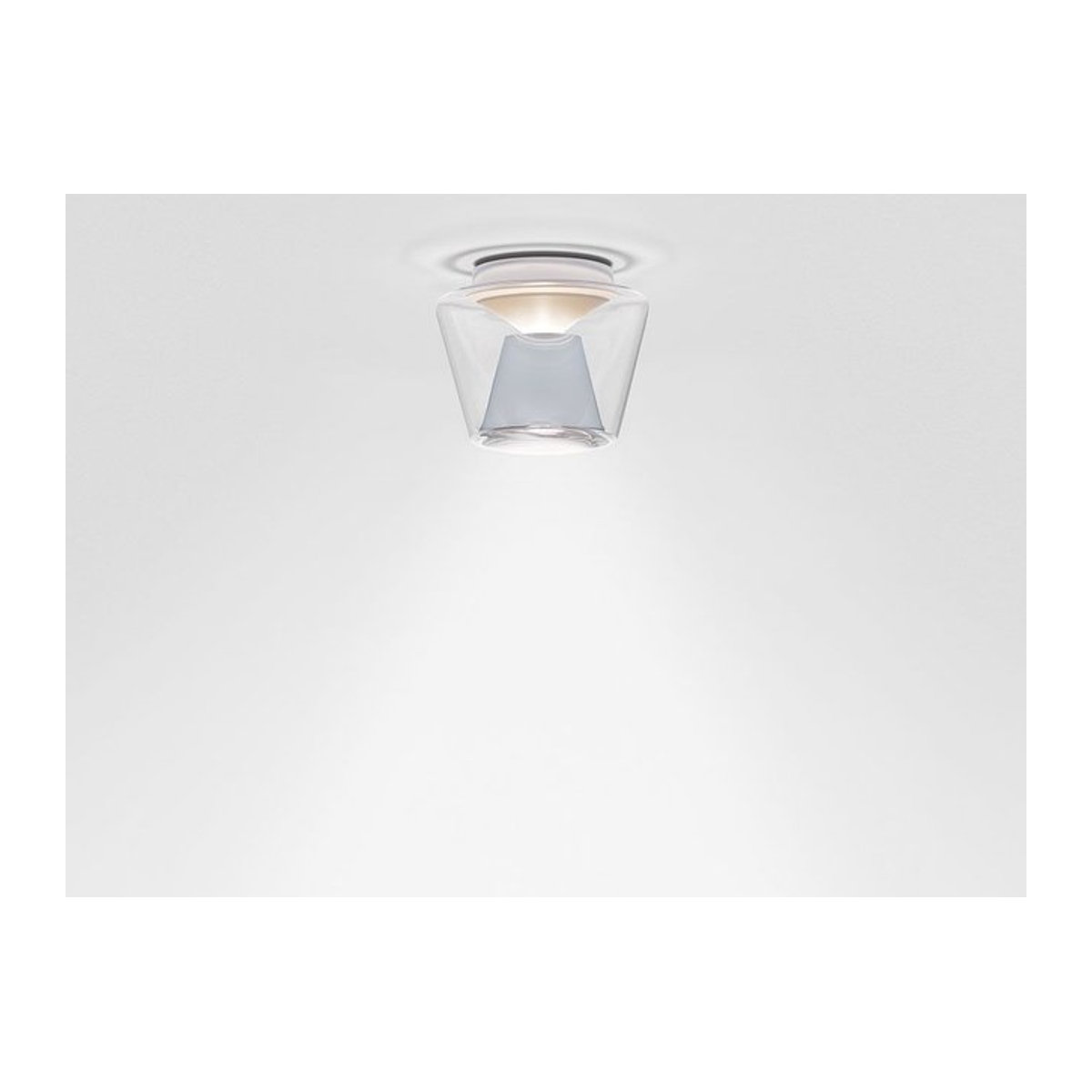 Serien Lighting Annex LED-Deckenleuchte mit klarem Glasschirm und poliertem Reflektor, Warmweiß (2700K), Durchmesser: 14 cm - Bild 1