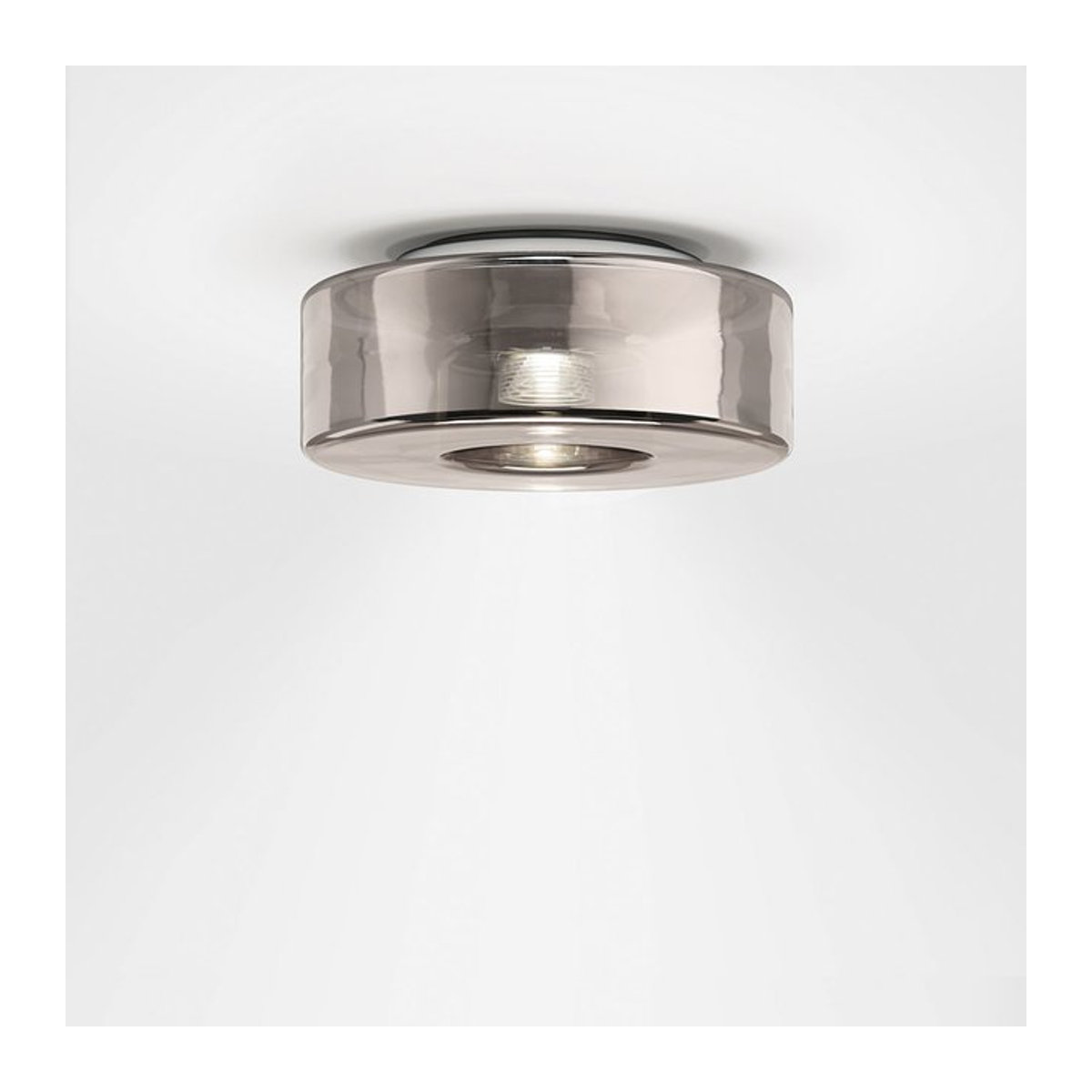 Serien Lighting Curling Ceiling L LED-Deckenleuchte mit Glasschirm in Neusilber und warmweißem Licht (2700K) - Bild 1