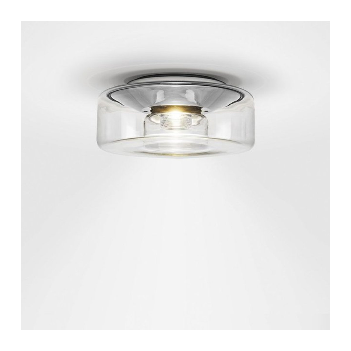 Serien Lighting Curling Ceiling L LED-Deckenleuchte mit klarem Glasschirm in Chrom und warmweißem Licht (2700K) - Bild 1