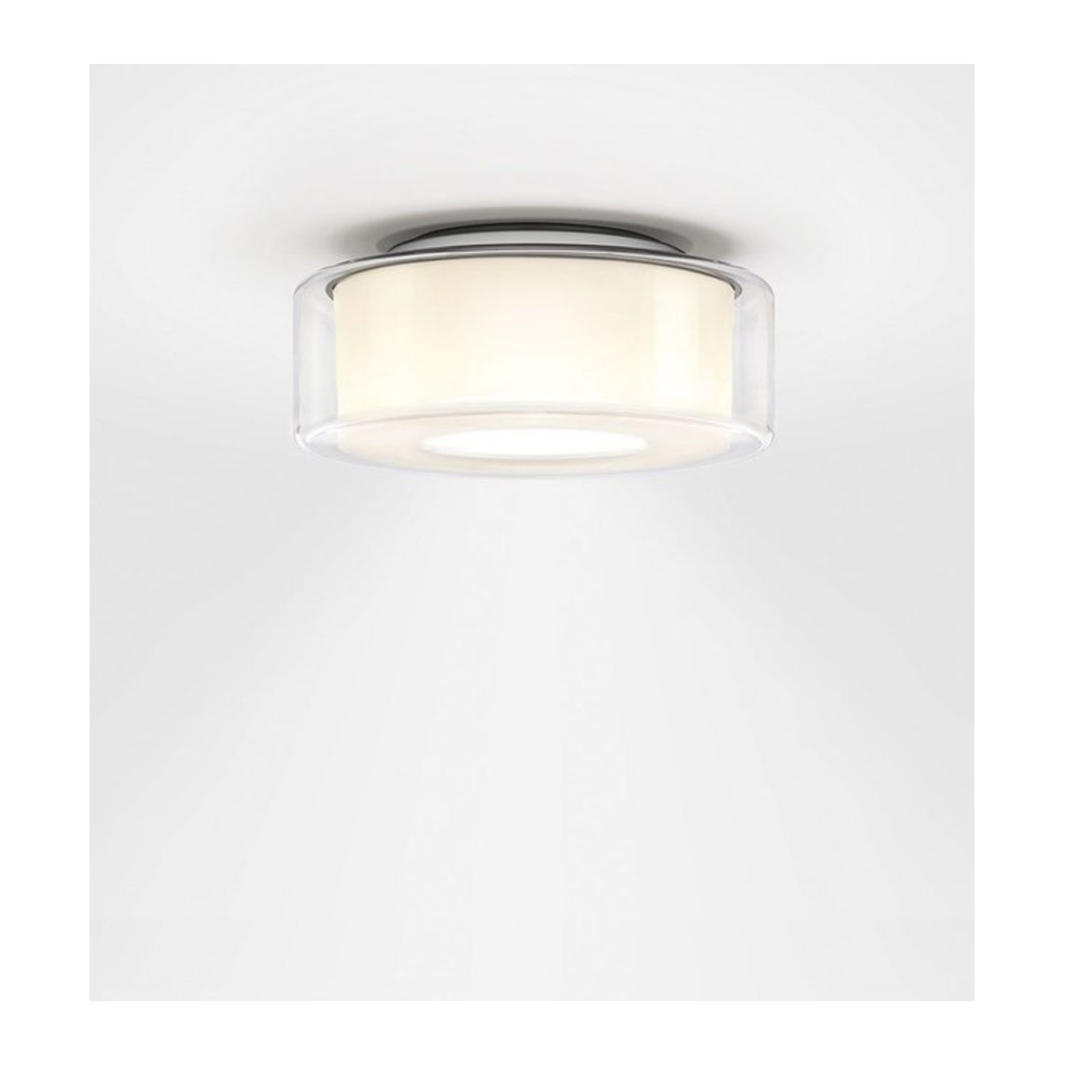 Serien Lighting Curling Ceiling L LED-Deckenleuchte mit klarem Glasschirm und Chrom-Finish, warmweißes Licht (3000K) - Bild 1