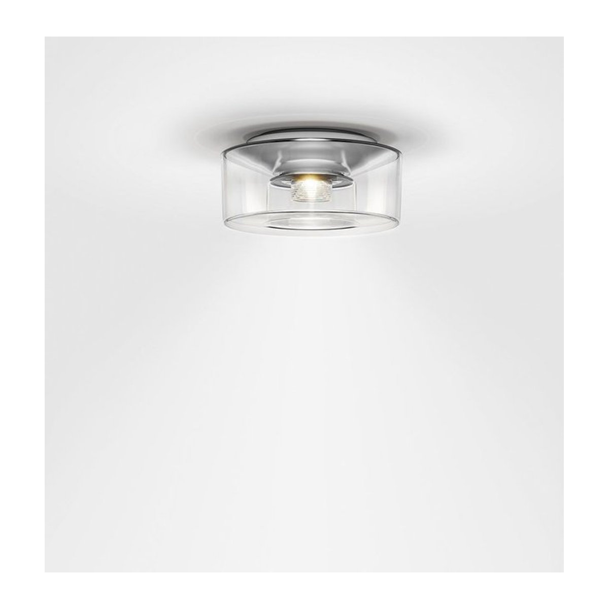 Serien Lighting Curling Ceiling M LED-Deckenleuchte mit Acrylglasschirm in Chrom und warmweißem Licht (3000K) - Bild 1