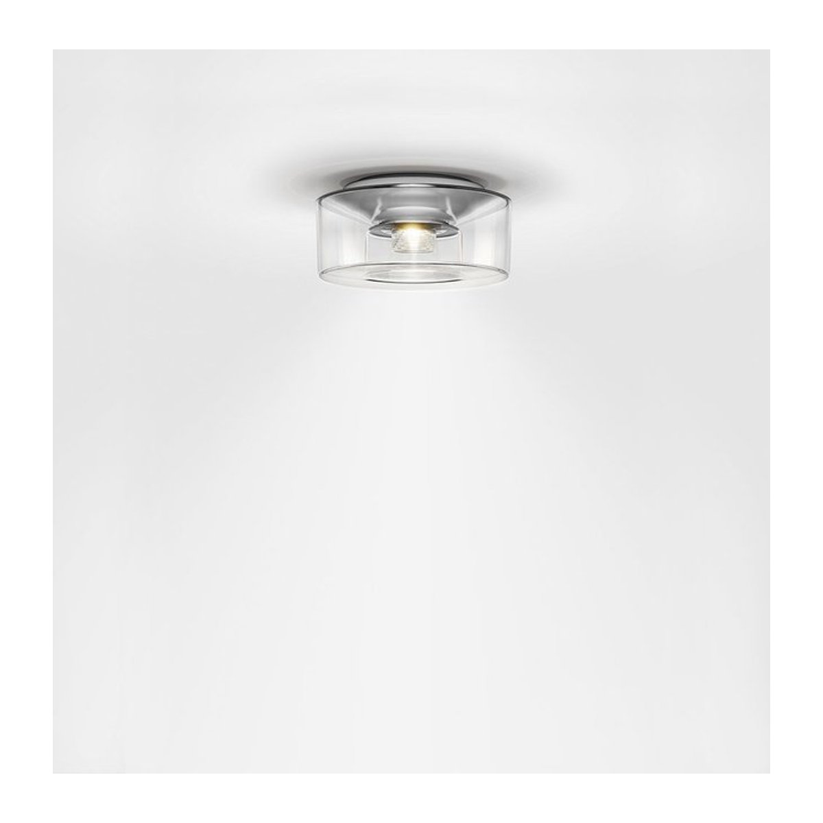 Serien Lighting Curling Ceiling S LED-Deckenleuchte aus Acrylglas in Chrom mit warmweißem Licht (2700K) - Bild 1