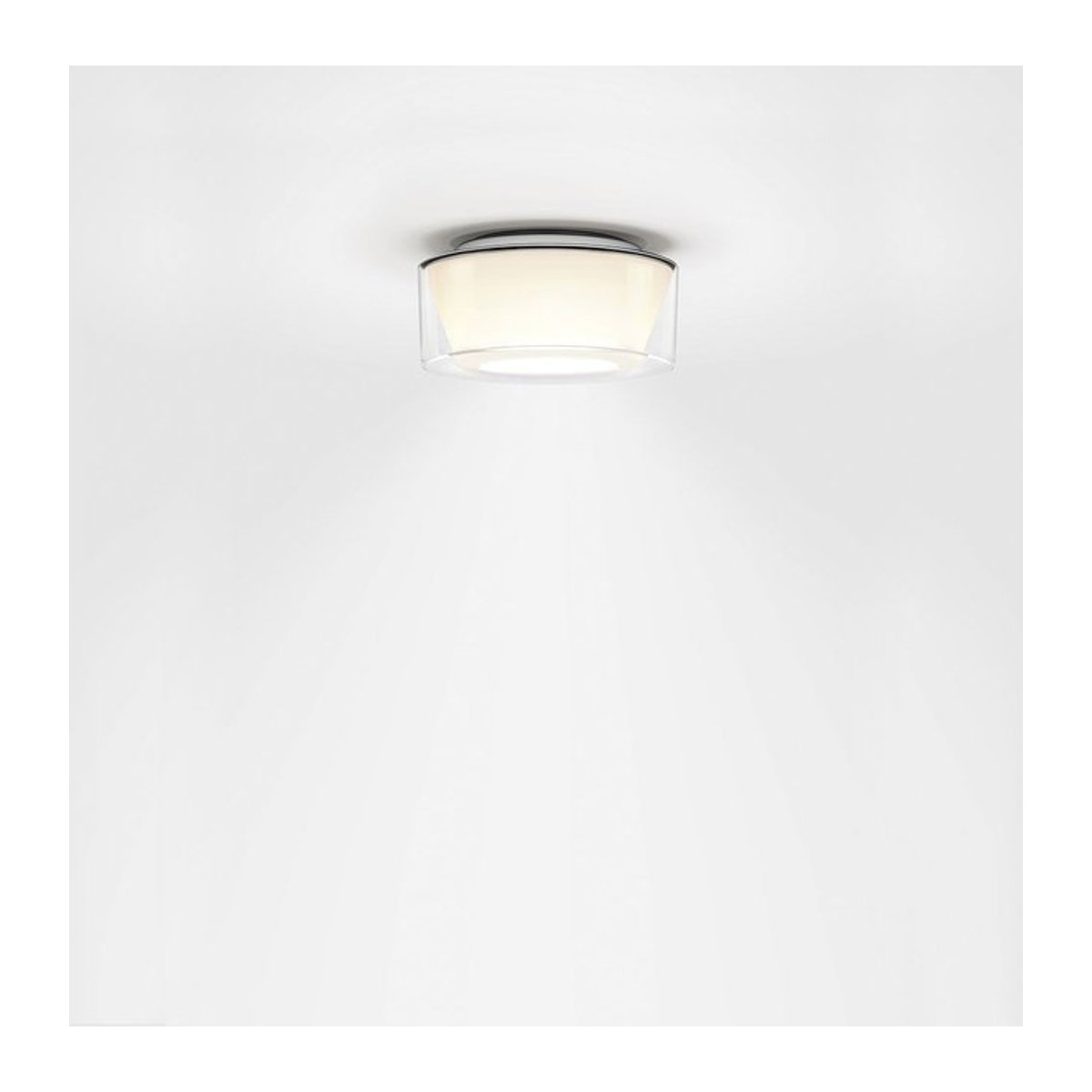 Serien Lighting Curling Ceiling S LED-Deckenleuchte mit Acrylglasschirm in Klar und Chrom, Warmweiß (2700K) - Bild 1