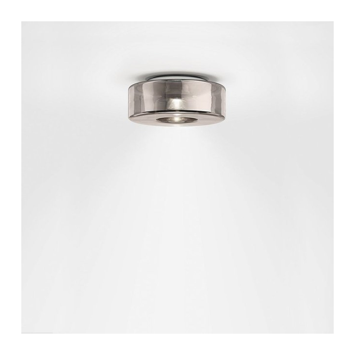 Serien Lighting Curling Ceiling S LED-Deckenleuchte mit Glasschirm in Neusilber und warmweißem Licht (3000K) - Bild 1