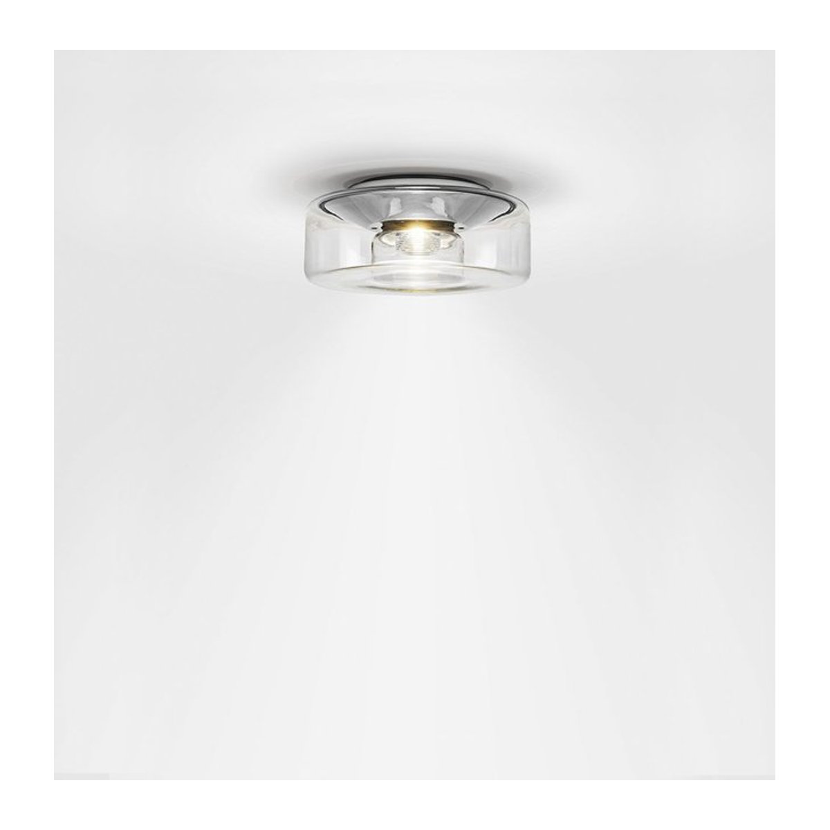Serien Lighting Curling Ceiling S LED-Deckenleuchte mit klarem Glasschirm in Chrom und warmweißem Licht (2700K) - Bild 1