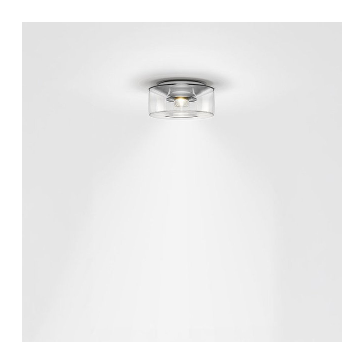 Serien Lighting Curling Ceiling XS LED-Deckenleuchte in Weiß mit klarem Acrylglasschirm und warmweißem Licht (3000K) - Bild 1
