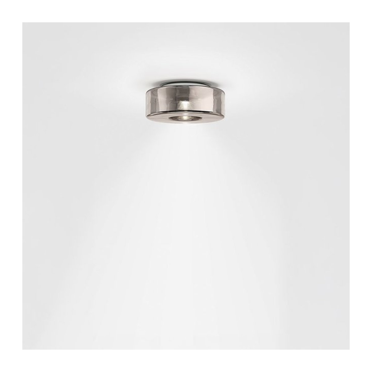 Serien Lighting Curling Ceiling XS LED-Deckenleuchte mit Glasschirm in Silber - Bild 1