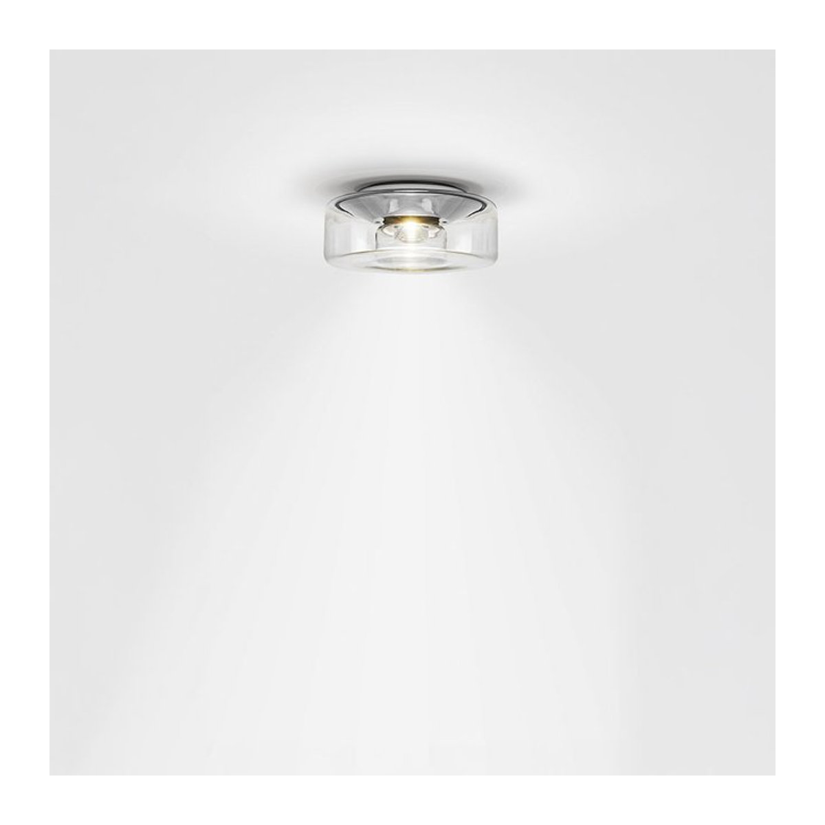 Serien Lighting Curling Ceiling XS LED-Deckenleuchte mit klarem Glasschirm in Warmweiß, Durchmesser: 13,8 cm, Tiefe: 6,9 cm, Höhe: 8 cm - Bild 1