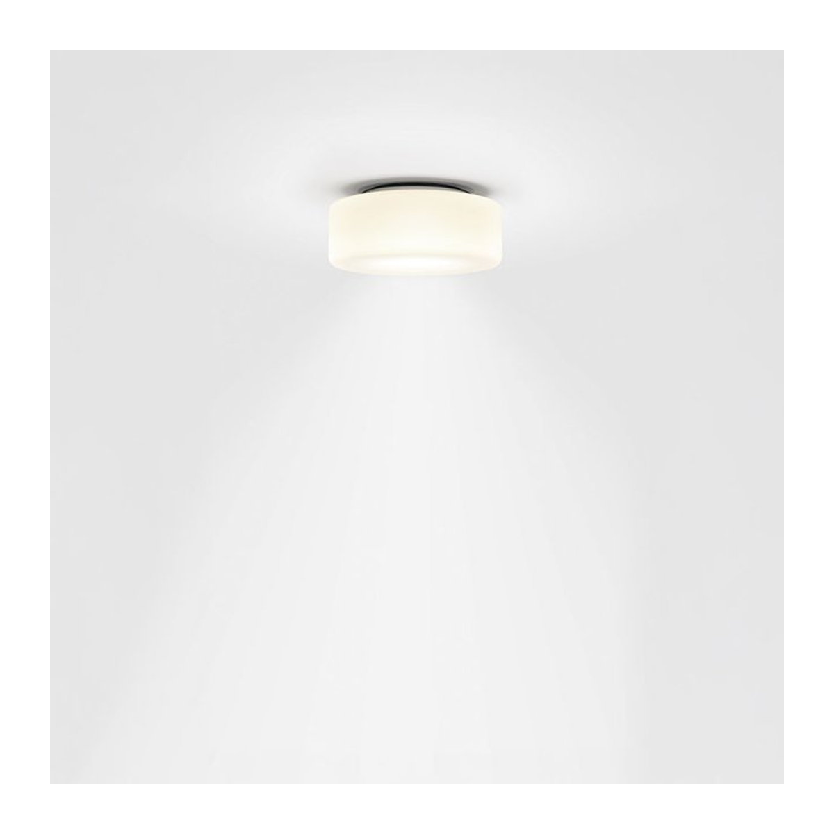 Serien Lighting Curling Ceiling XS LED-Deckenleuchte mit opalem Glasschirm in Weiß, Warmweiß 2700K, Durchmesser: 13,8 cm, Tiefe: 6,9 cm, Höhe: 8 cm - Bild 1