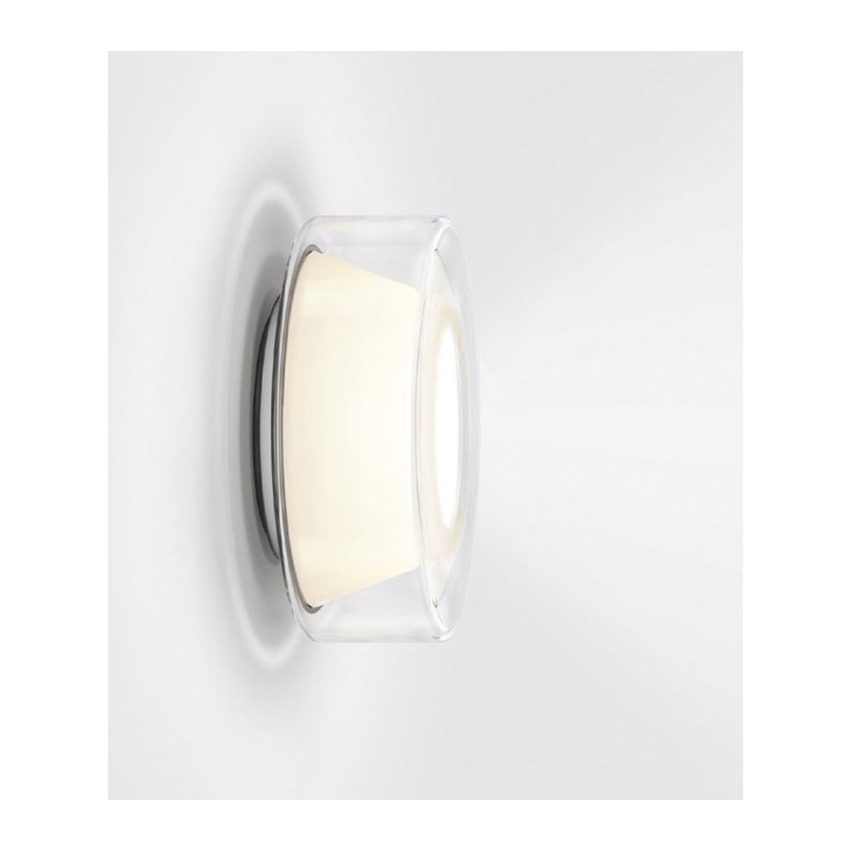 Serien Lighting Curling Wall L LED-Wandleuchte mit klarem Glasschirm und konischem Reflektor, Warmweiß 3000K - Bild 1
