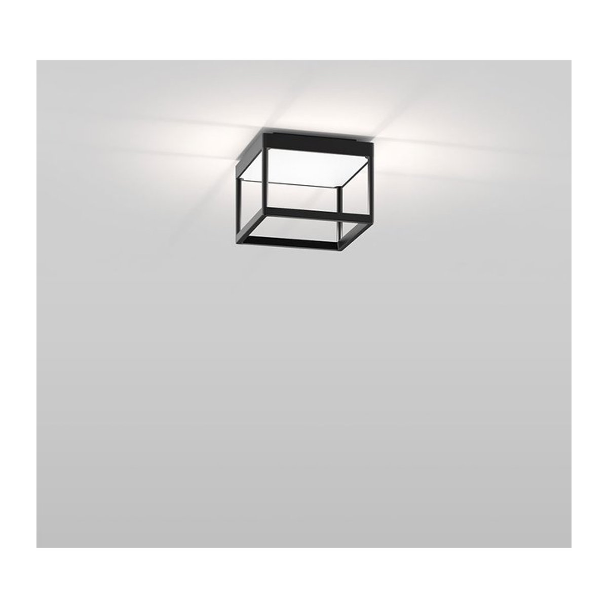 Serien Lighting Reflex² Ceiling S 150 LED-Deckenleuchte in Schwarz und Weiß mit Pyramidenstruktur und dim2warm Technologie (2200K - 3000K) - Bild 1