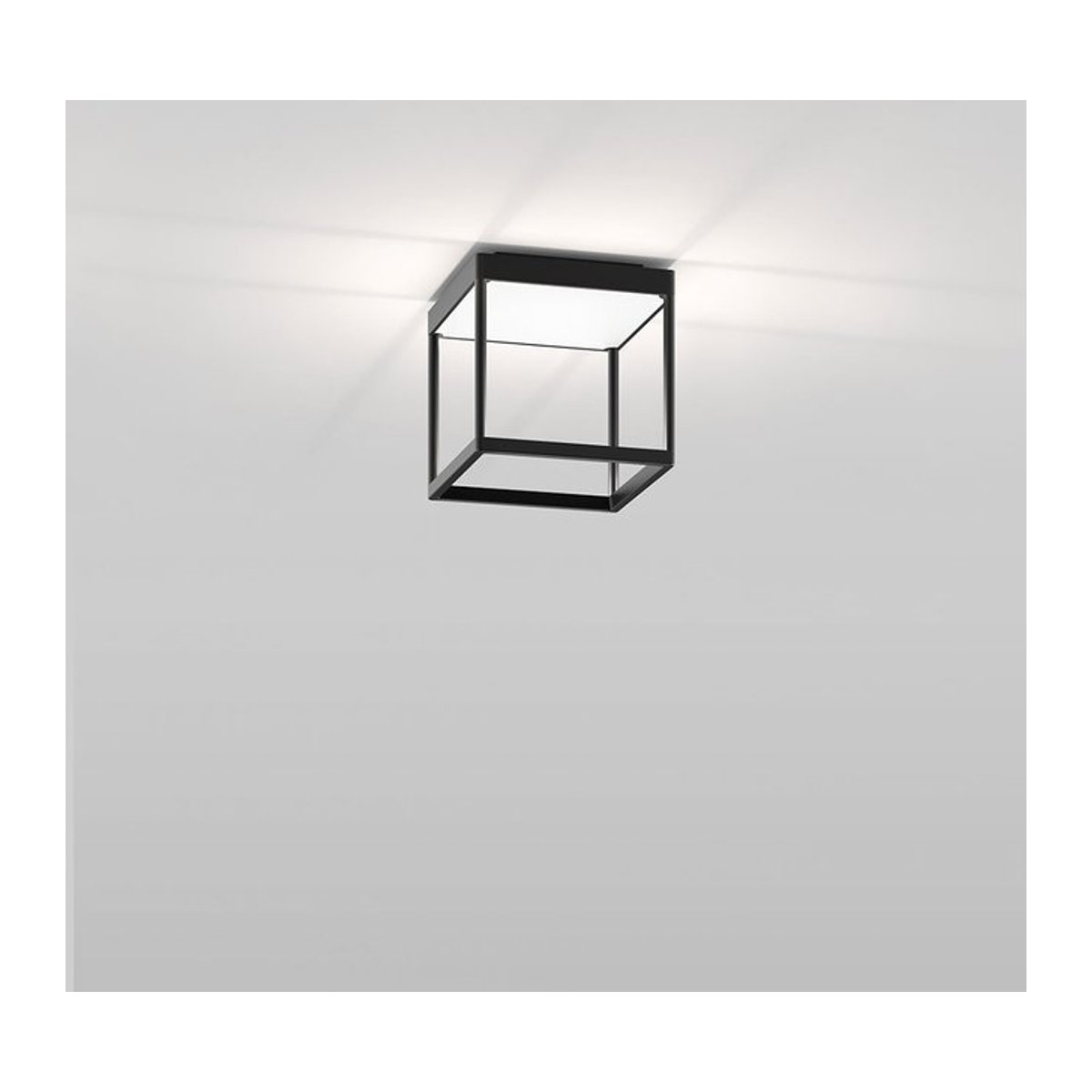 Serien Lighting Reflex² Ceiling S 200 LED-Deckenleuchte in Schwarz mit Pyramidenstruktur und dim2warm Funktion (2200K - 3000K) - Bild 1