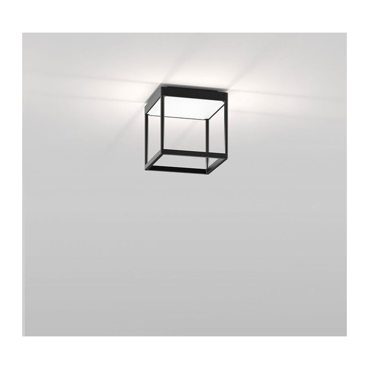 Serien Lighting Reflex² Ceiling S 200 LED-Deckenleuchte in Schwarz/Weiß mit Pyramidenstruktur aus Aluminium und warmweißem LED-Licht - Bild 1