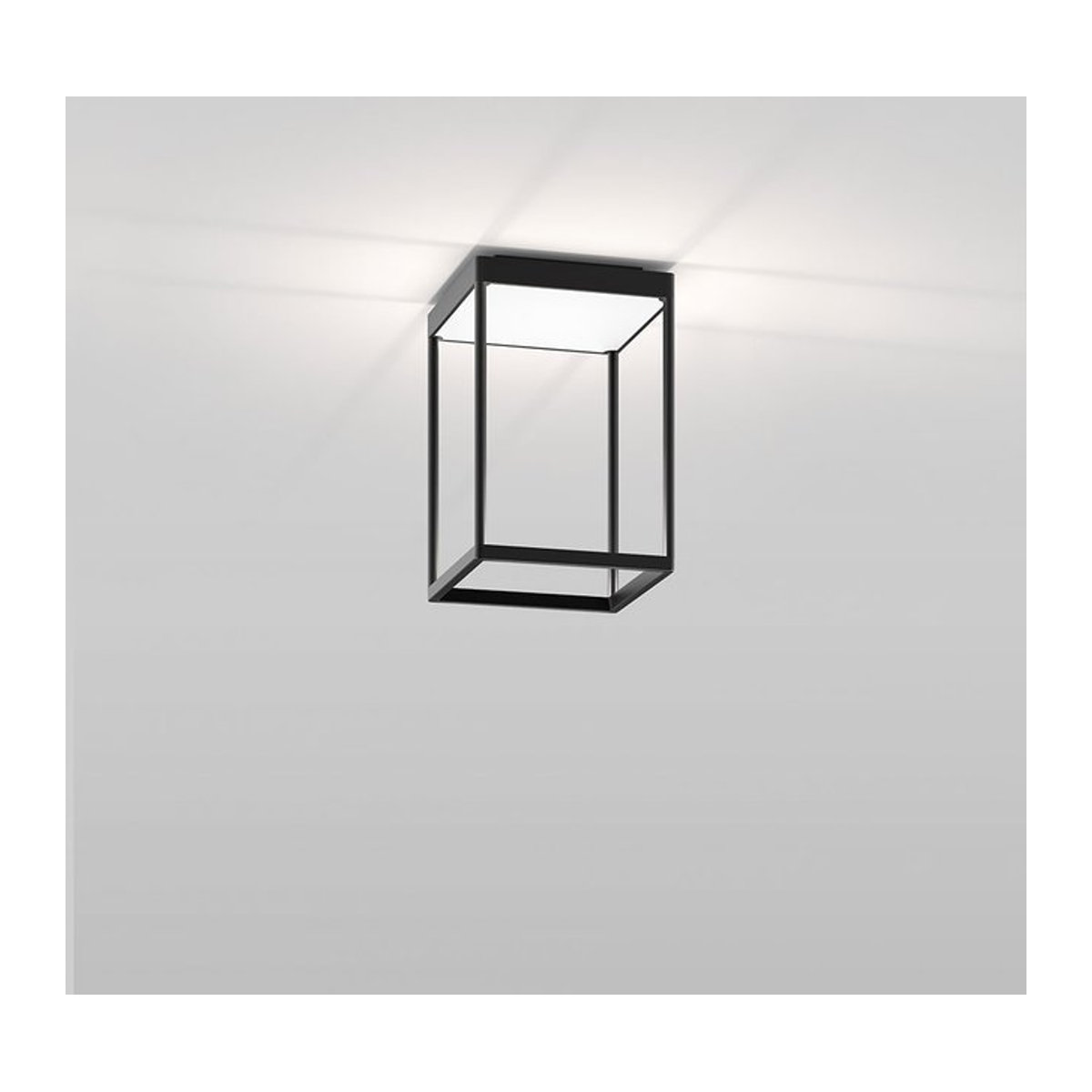 Serien Lighting Reflex² Ceiling S 300 LED-Deckenleuchte in Schwarz und Weiß mit Pyramidenstruktur und dim2warm (2200K - 3000K) - Bild 1