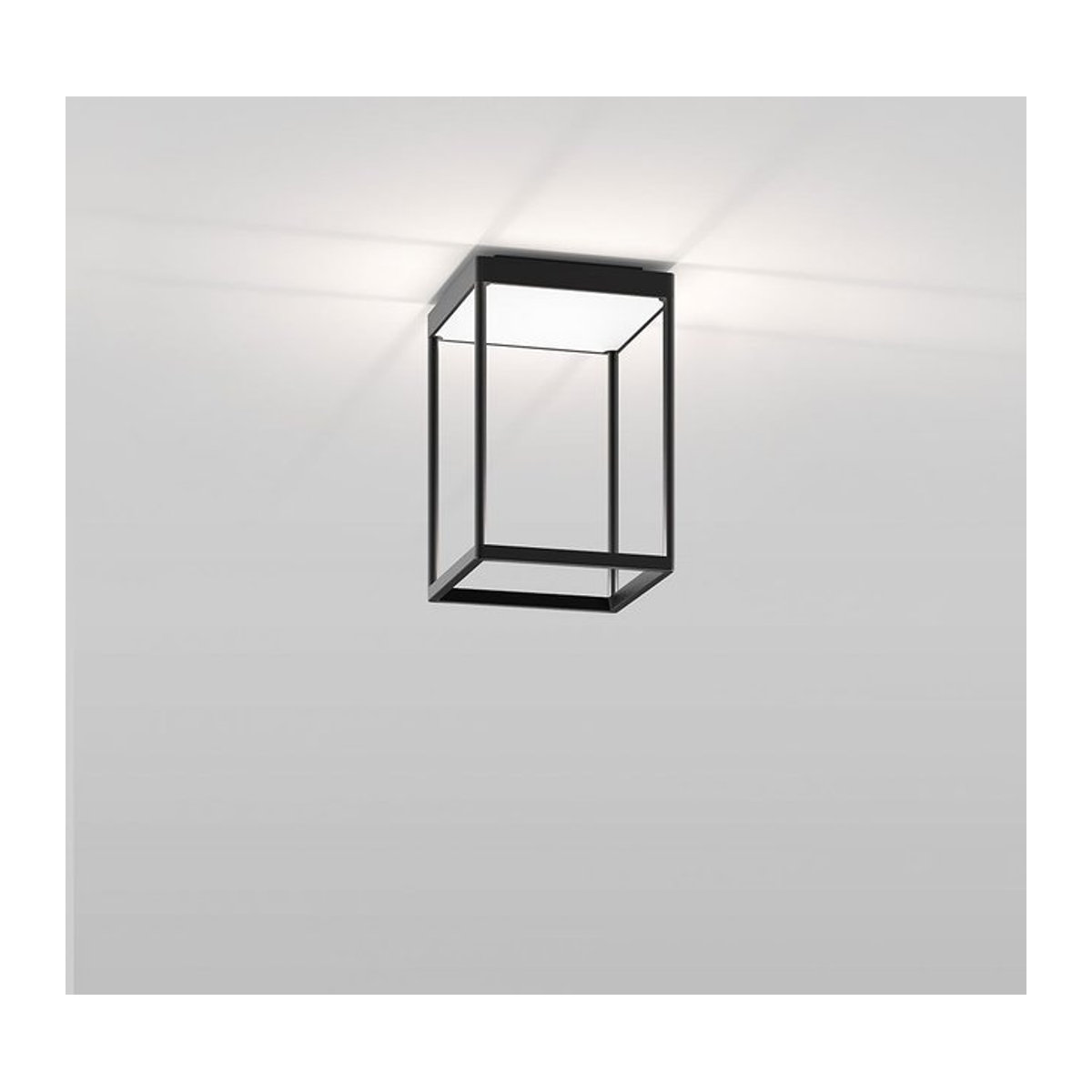 Serien Lighting Reflex² Ceiling S 300 LED-Deckenleuchte in Schwarz/Weiß mit Pyramidenstruktur aus Aluminium und warmweißem Licht - Bild 1