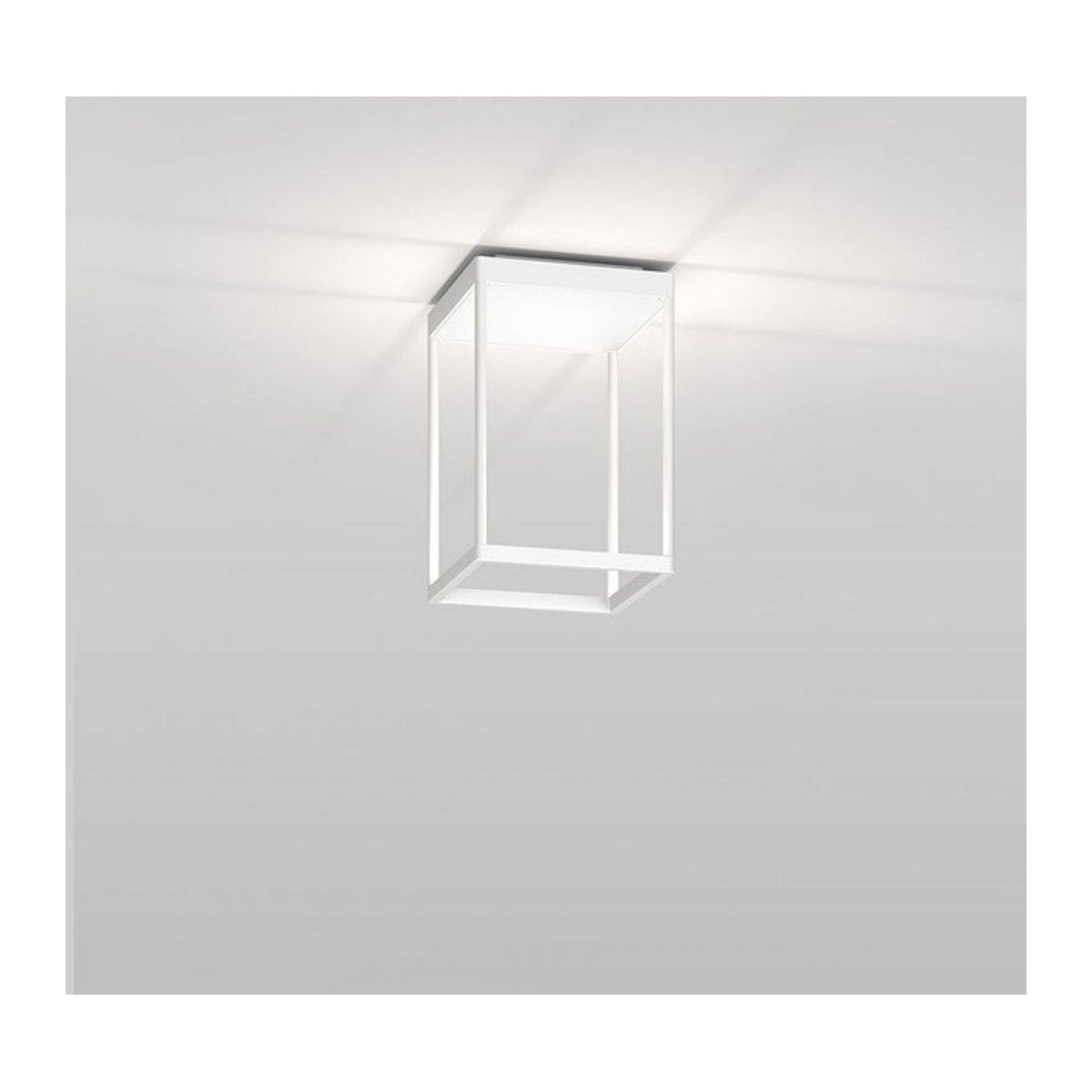 Serien Lighting Reflex² Ceiling S 300 LED-Deckenleuchte in Weiß mit Pyramidenstruktur aus Aluminium und warmweißem Licht - Bild 1