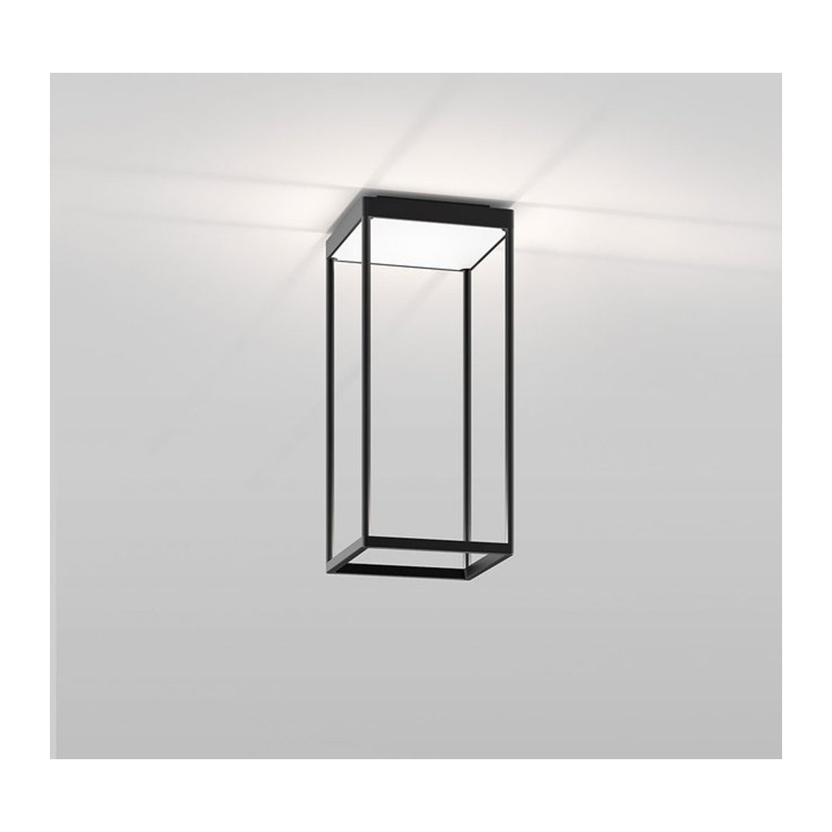 Serien Lighting Reflex² Ceiling S 450 LED-Deckenleuchte in Schwarz/Weiß mit Pyramidenstruktur und dim2warm (2200K - 3000K) - Bild 1