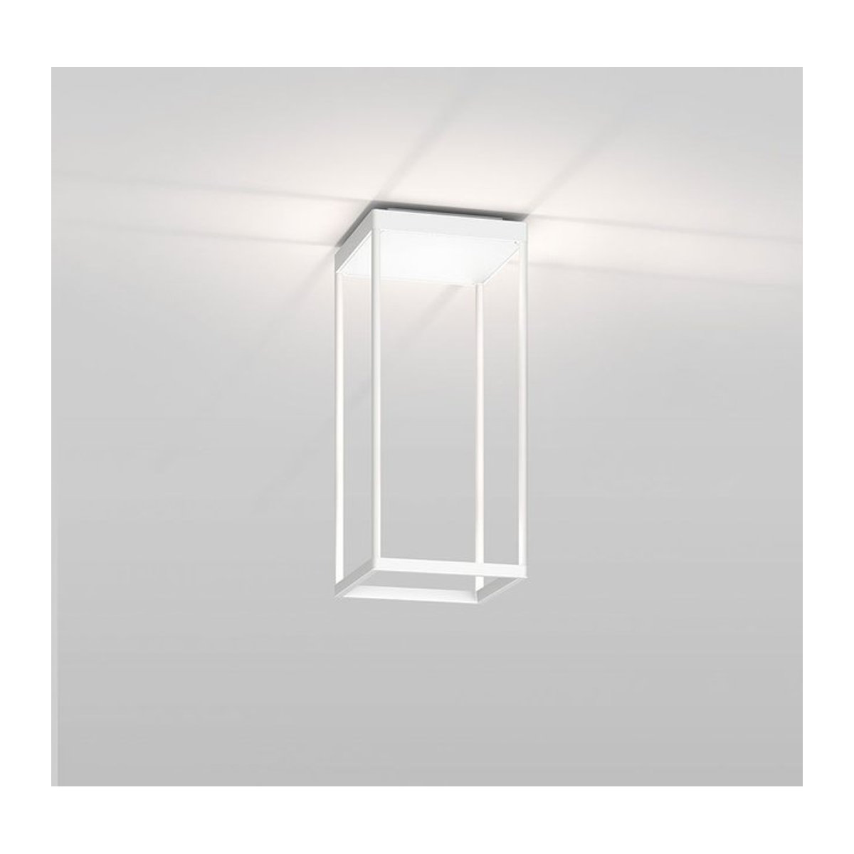 Serien Lighting Reflex² Ceiling S 450 LED-Deckenleuchte in Weiß mit Pyramidenstruktur aus Aluminium und warmweißem Licht - Bild 1