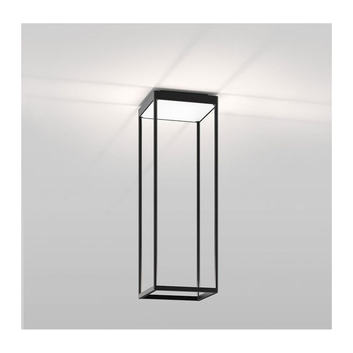 Serien Lighting Reflex² Ceiling S 600 LED-Deckenleuchte in Schwarz/Weiß mit Pyramidenstruktur und warmweißem Licht - Bild 1