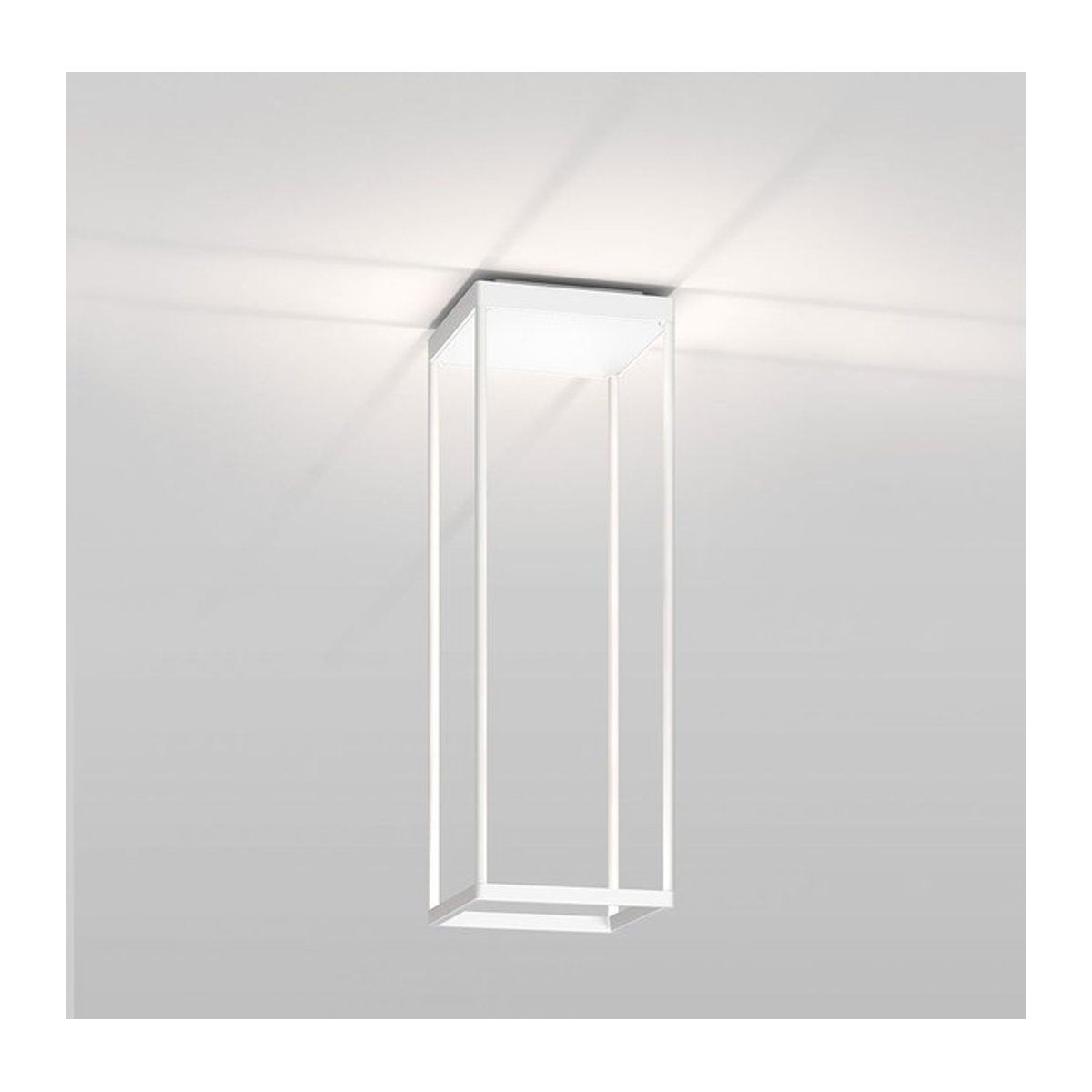 Serien Lighting Reflex² Ceiling S 600 LED-Deckenleuchte in Weiß mit Pyramidenstruktur und warmweißem Licht - Bild 1