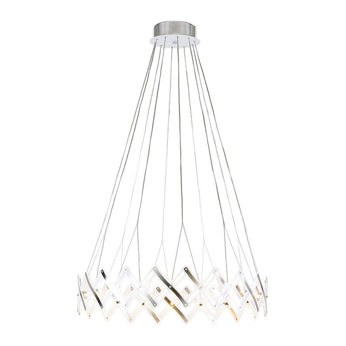 Serien Lighting Zoom 1 Element Pendelleuchte aus Edelstahl gebürstet in modernem Design - Bild 1