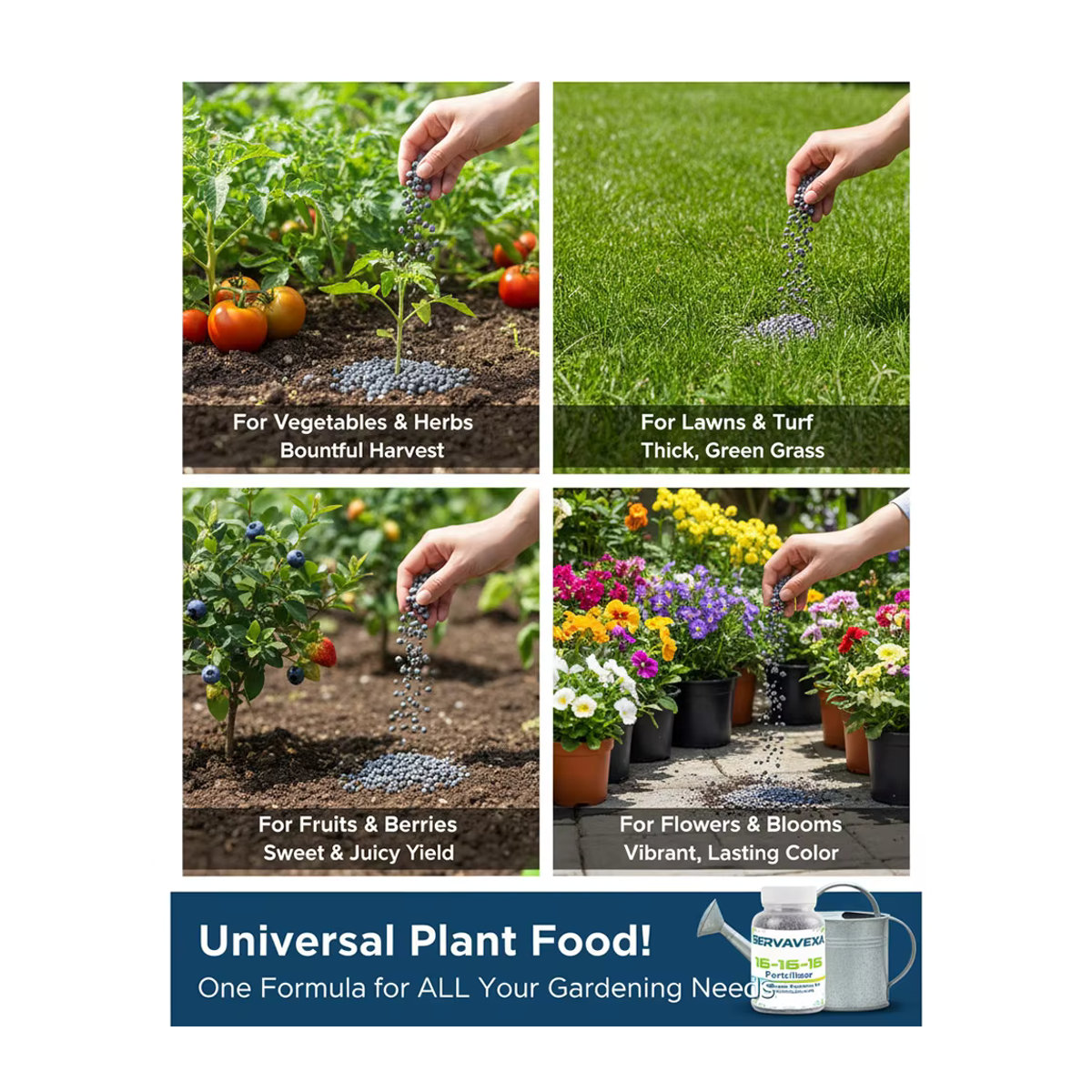 SERVAVEXA NPK 15-15-15 Premium-Pflanzendünger in Granulatform für Zimmerpflanzen, Garten und Nutzpflanzen - Bild 5