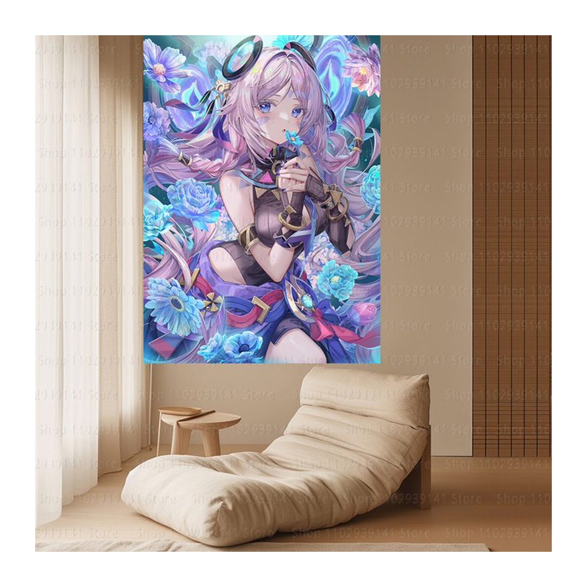 Servies® Wandteppich Genshin Impact Citlali Anime Motiv, Mehrfarbig, Breite: 90 cm, Höhe: 150 cm - Bild 1