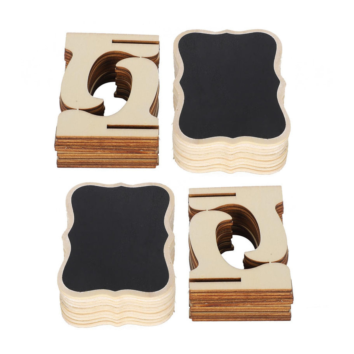Set aus 2 Mini-Tafeln aus Holz in Schwarz und Braun für Hochzeitsdekoration und Bastelarbeiten von Igeteck - Bild 4