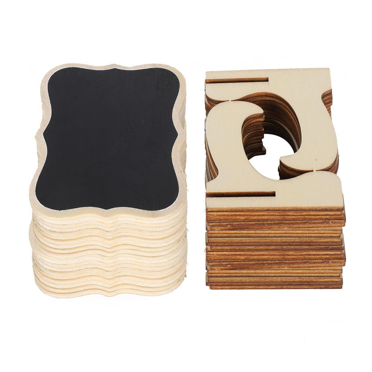Set aus 2 Mini-Tafeln aus Holz in Schwarz und Braun für Hochzeitsdekoration und Bastelarbeiten von Igeteck - Bild 5