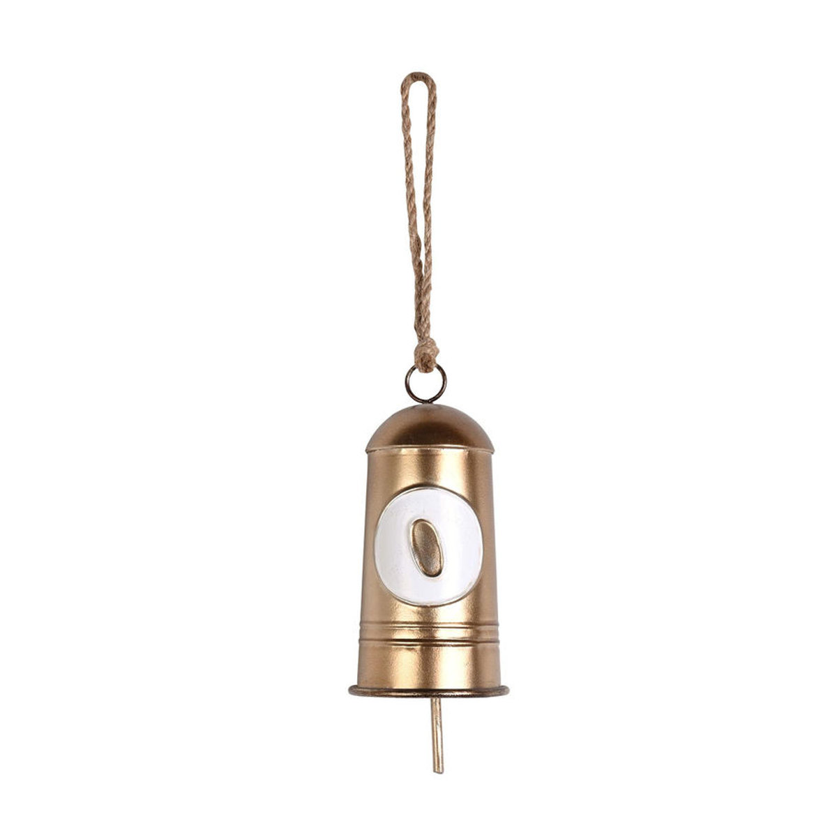 Set aus 3 Glocken von The Christmas Gift Co. als Hängeornamente aus Metall in Gold und Weiß für Weihnachten - Bild 1